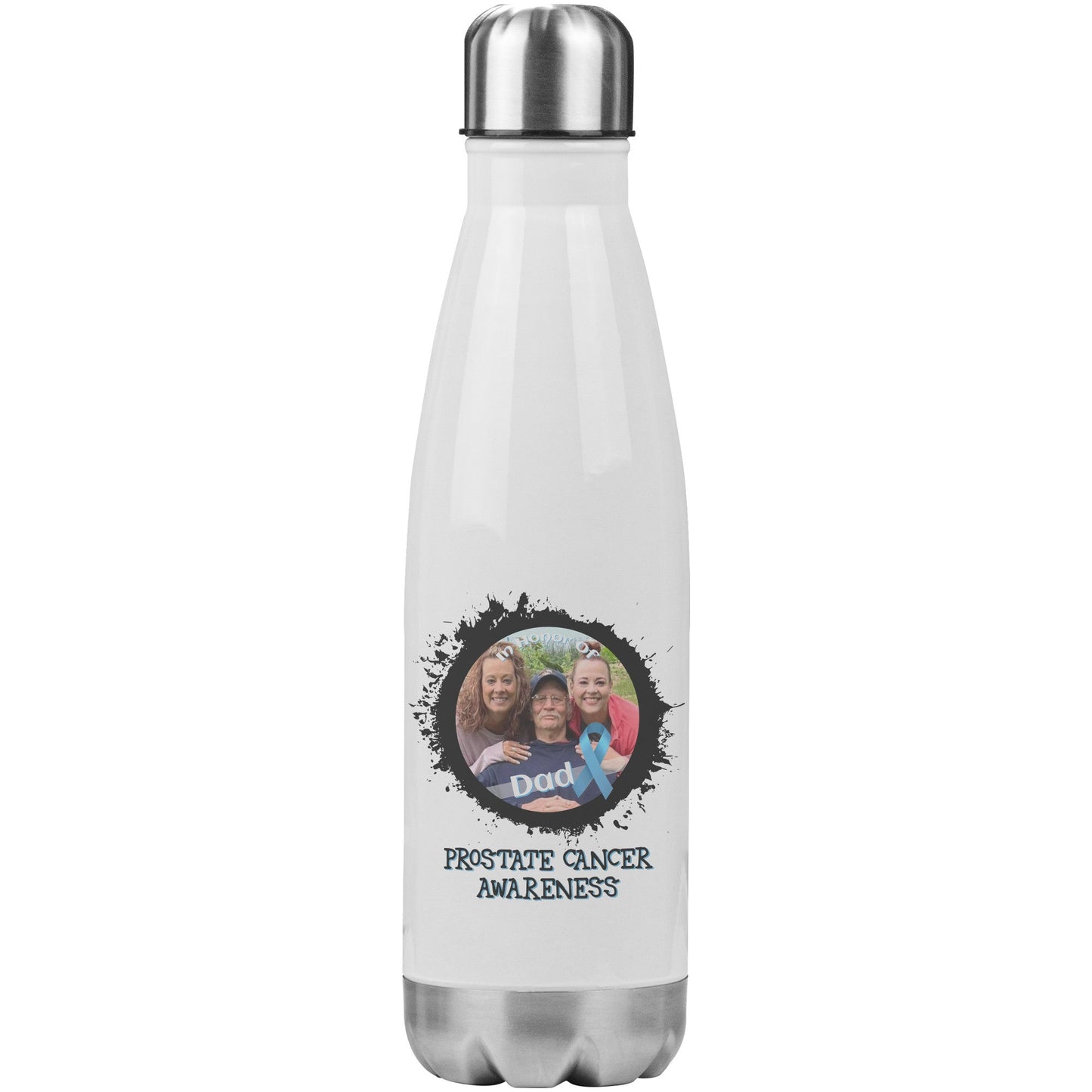 In Memory / In Honor of Prostate Cancer Awareness 20oz Insulated Water Bottle |x|