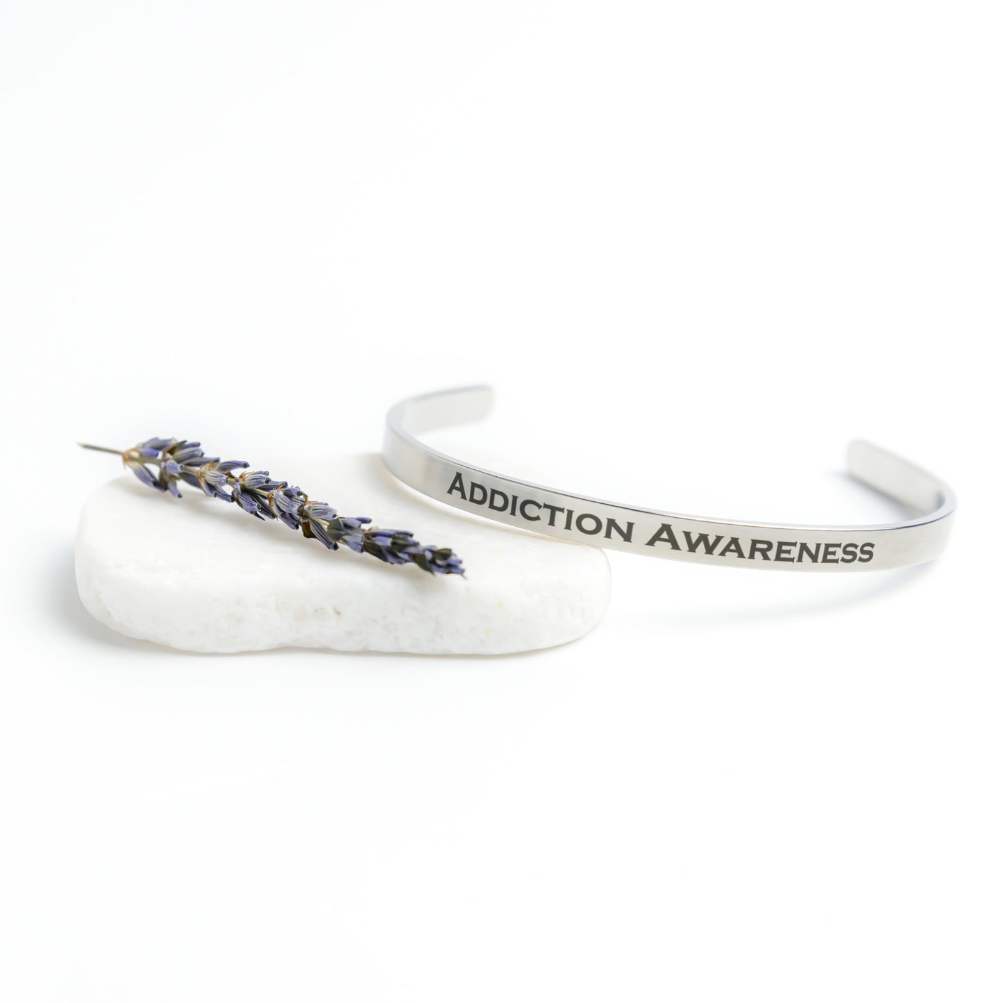 Personalized Addiction Awareness Cuff Bracelet