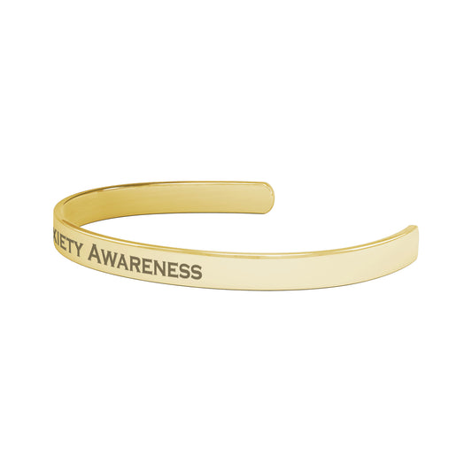 Personalized Anxiety Awareness Cuff Bracelet