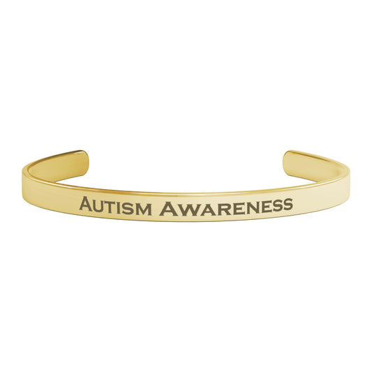 Personalized Autism Awareness Cuff Bracelet