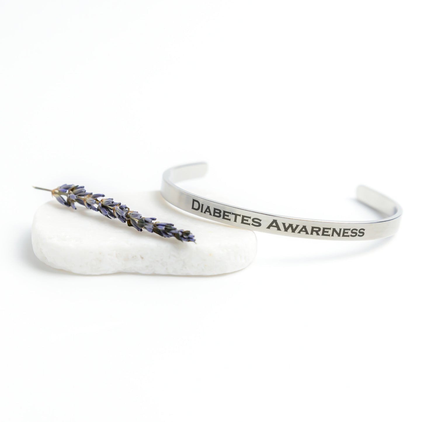 Personalized Diabetes Awareness Cuff Bracelet
