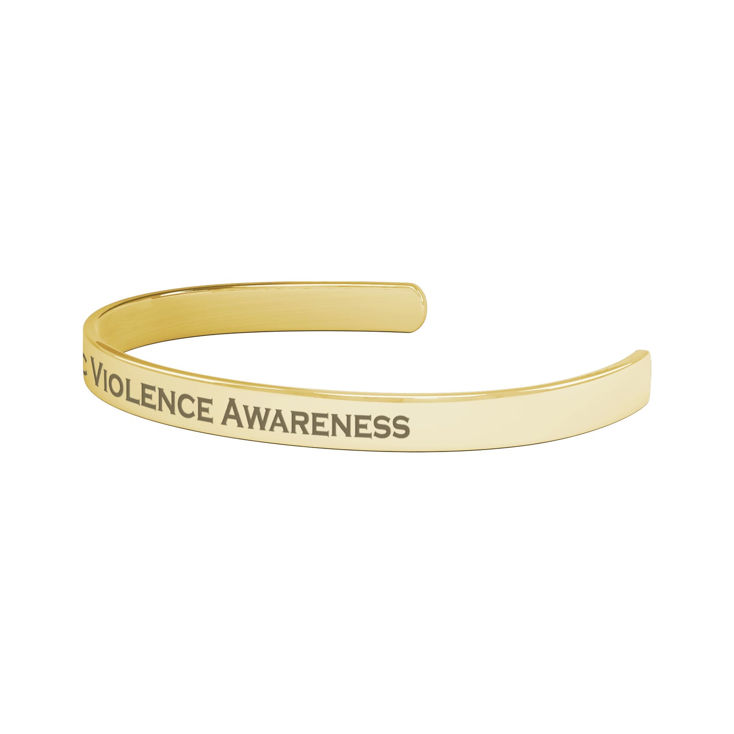Personalized Domestic Violence Awareness Cuff Bracelet