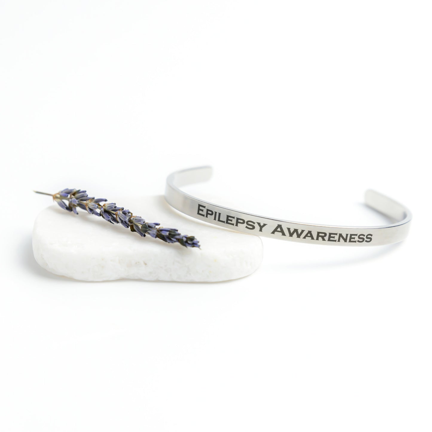 Personalized Epilepsy Awareness Cuff Bracelet