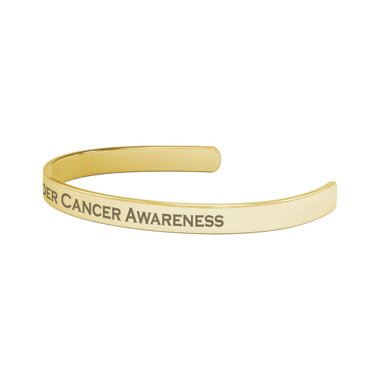 Personalized Gallbladder Cancer Awareness Cuff Bracelet
