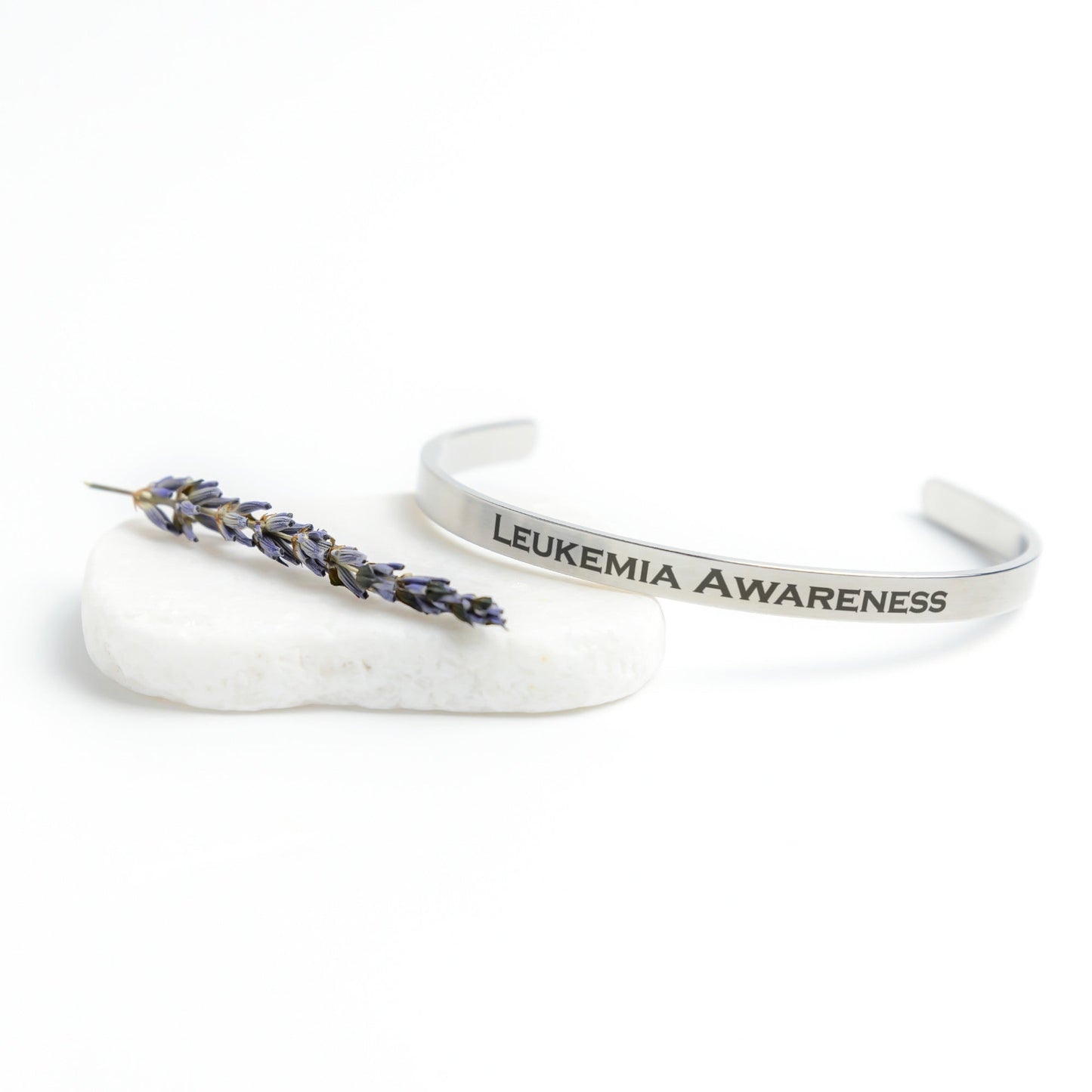 Personalized Leukemia Awareness Cuff Bracelet |x|