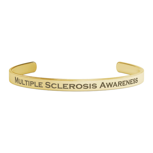 Personalized Multiple Sclerosis Awareness Cuff Bracelet