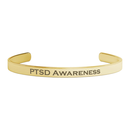 Personalized PTSD Awareness Cuff Bracelet