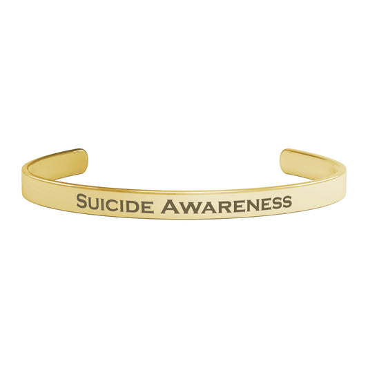 Personalized Suicide Awareness Cuff Bracelet