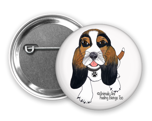 Be Kind Puppy Pinback Button
