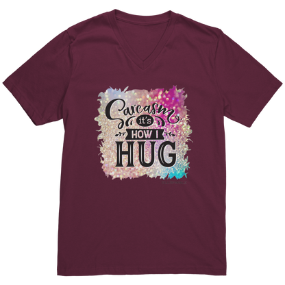 Sarcasm_Its_How_I_Hug_V-Neck_Tee_Maroon_Mockup.png_15397353