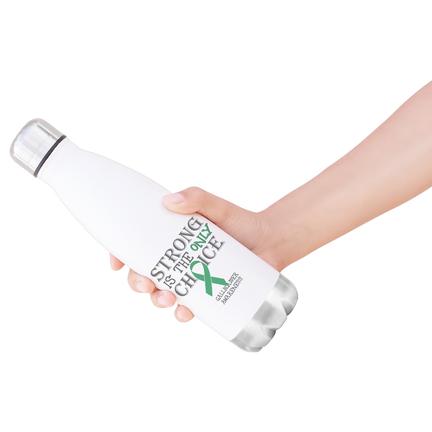 Strong is the Only Choice -Gallbladder Cancer Awareness 20oz Insulated Water Bottle