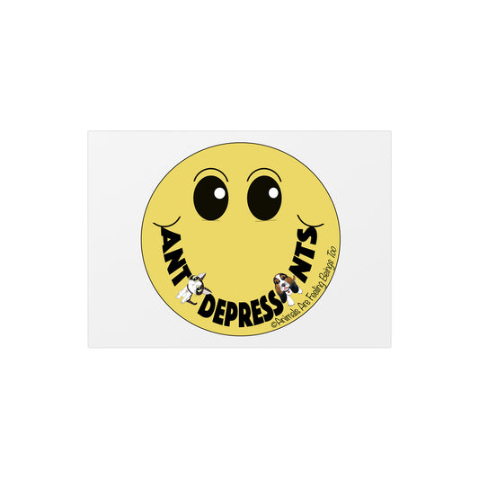 Anti-depressants Smiley Face 7x5 Postcard (Set of 10)