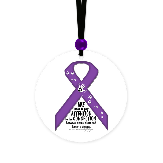 Animal Advocacy Purple Ribbon Fragrance By You Awareness Air Freshener - BluSparkle