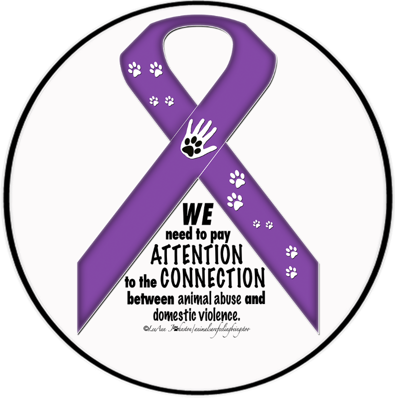 Animal Advocacy Purple Ribbon Magnet - BluSparkle