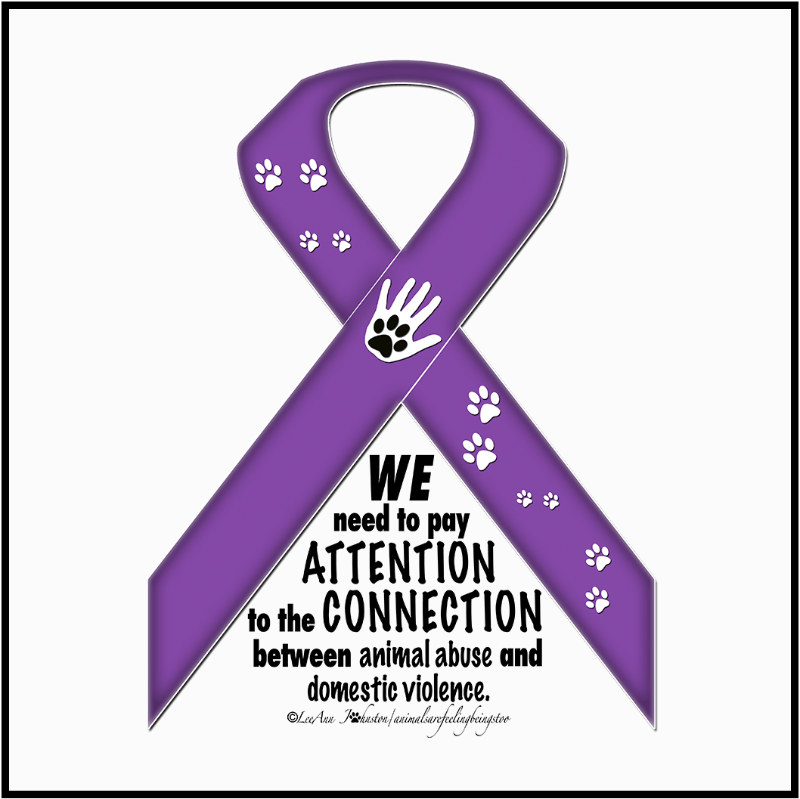 Animal Advocacy Purple Ribbon Magnet - BluSparkle