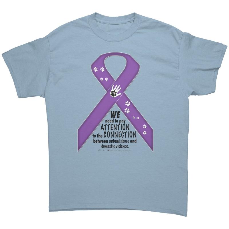 Animal Advocacy Purple Ribbon T-Shirt - BluSparkle