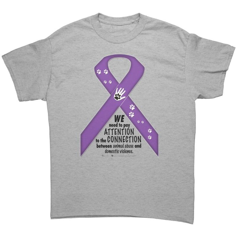 Animal Advocacy Purple Ribbon T-Shirt - BluSparkle