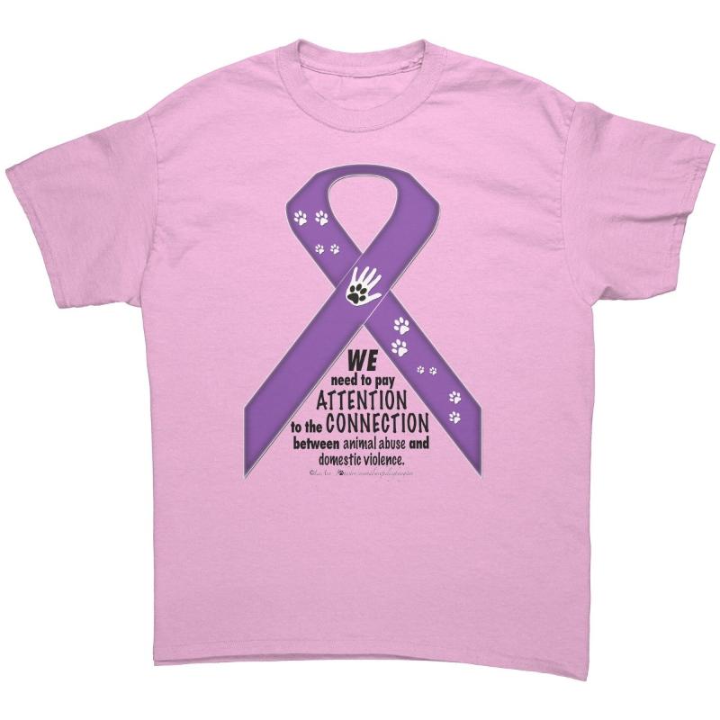 Animal Advocacy Purple Ribbon T-Shirt - BluSparkle