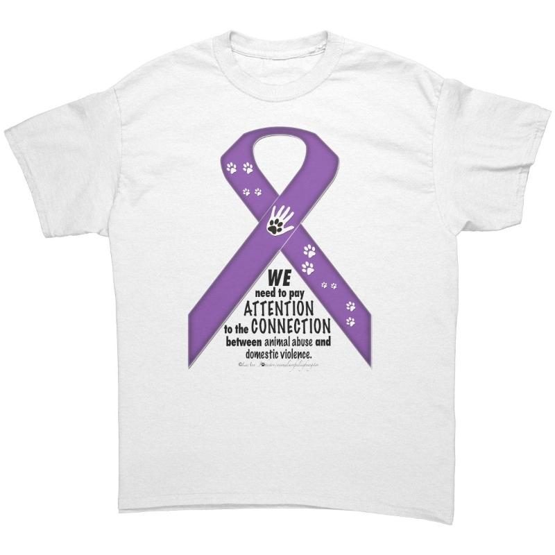 Animal Advocacy Purple Ribbon T-Shirt - BluSparkle