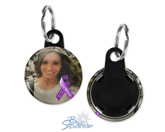 Awareness Ribbon - Personalized Key Chain - BluSparkle