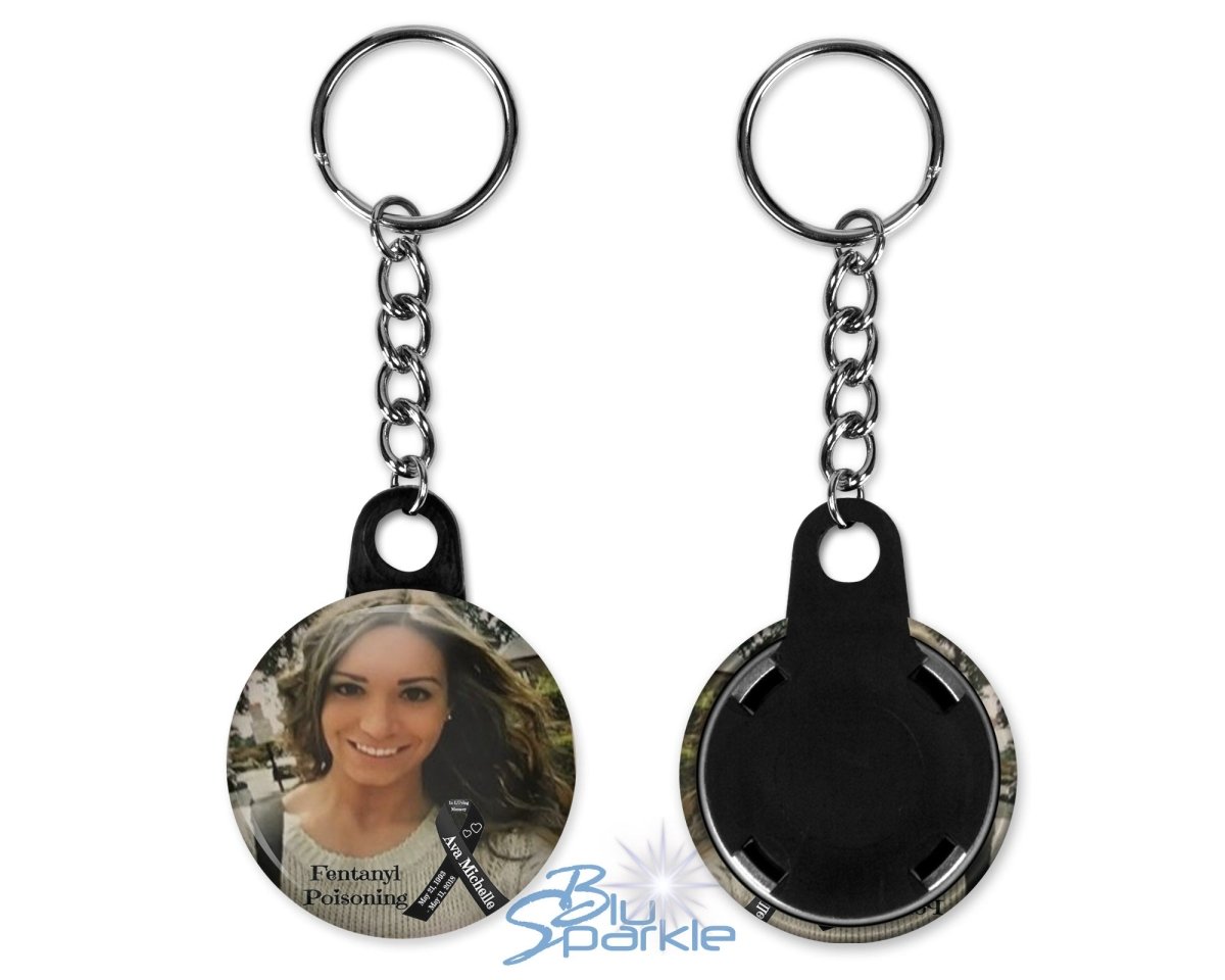 Awareness Ribbon - Personalized Key Chain - BluSparkle