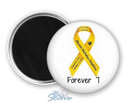 Awareness Ribbon - Personalized Magnets - BluSparkle