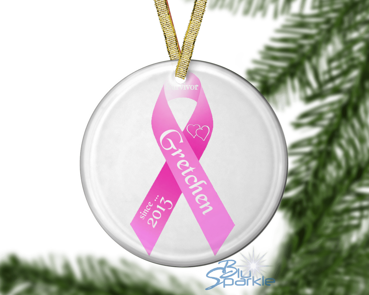 Awareness Ribbon - Personalized Ornaments - BluSparkle