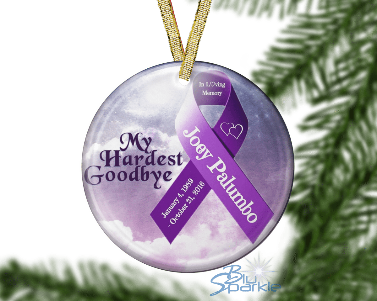 Awareness Ribbon - Personalized Ornaments - BluSparkle