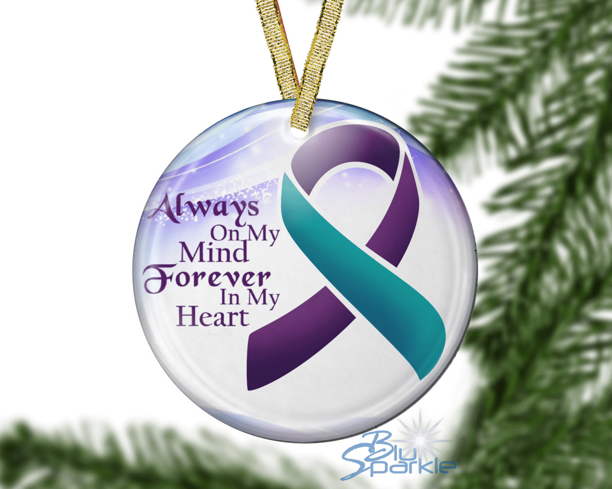 Awareness Ribbon - Personalized Ornaments - BluSparkle