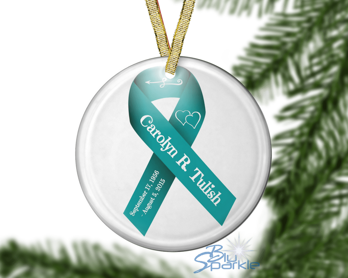 Awareness Ribbon - Personalized Ornaments - BluSparkle