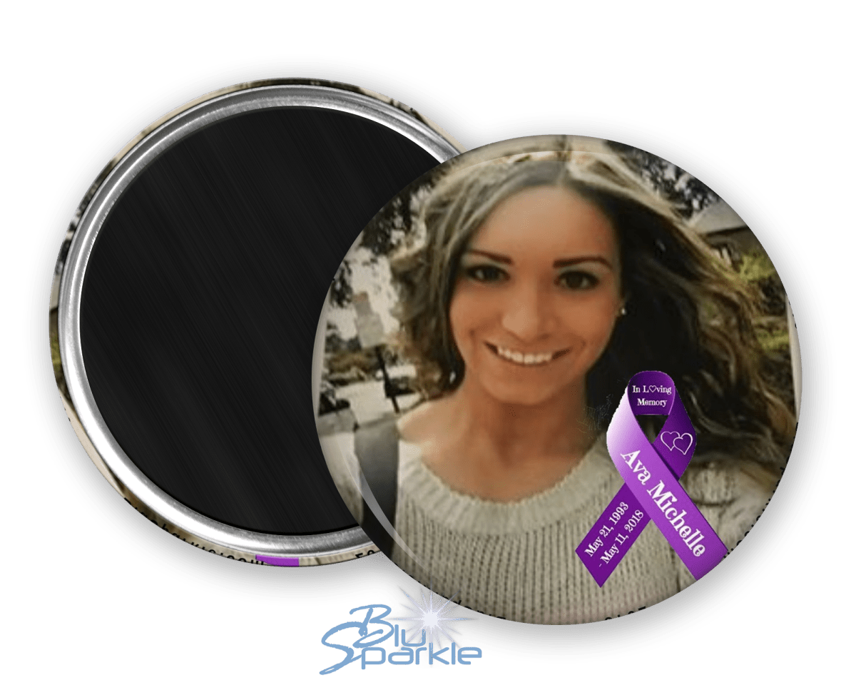 Awareness Ribbon & Photo - Personalized Magnets - BluSparkle