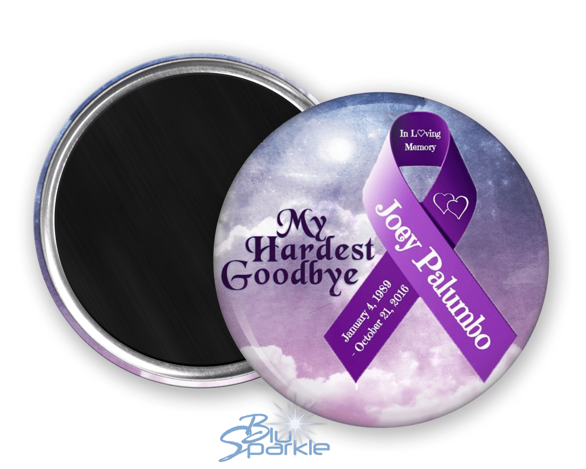 Awareness Ribbon & Quote - Personalized Magnets - BluSparkle