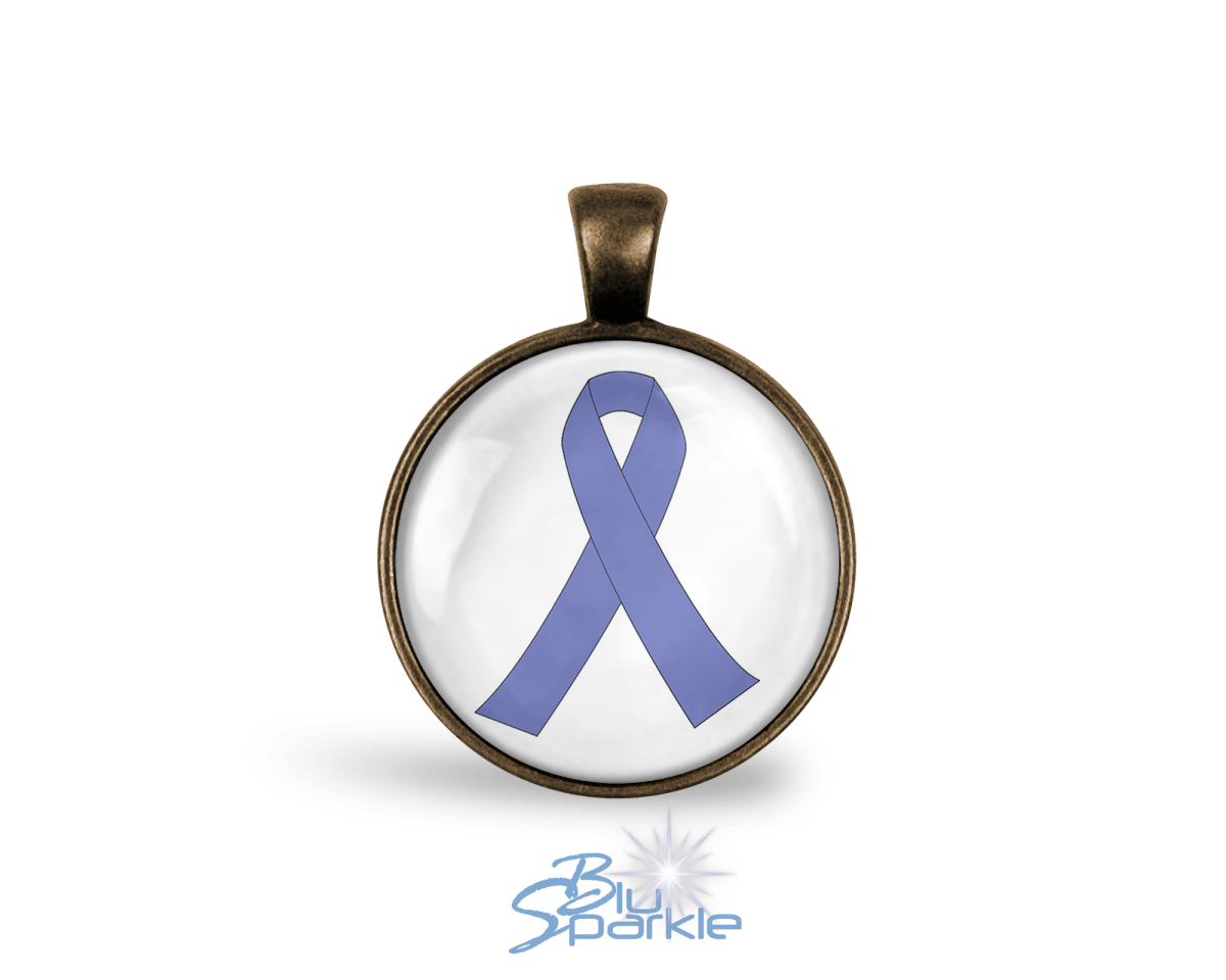 Awareness Ribbon Round Pendants - BluSparkle