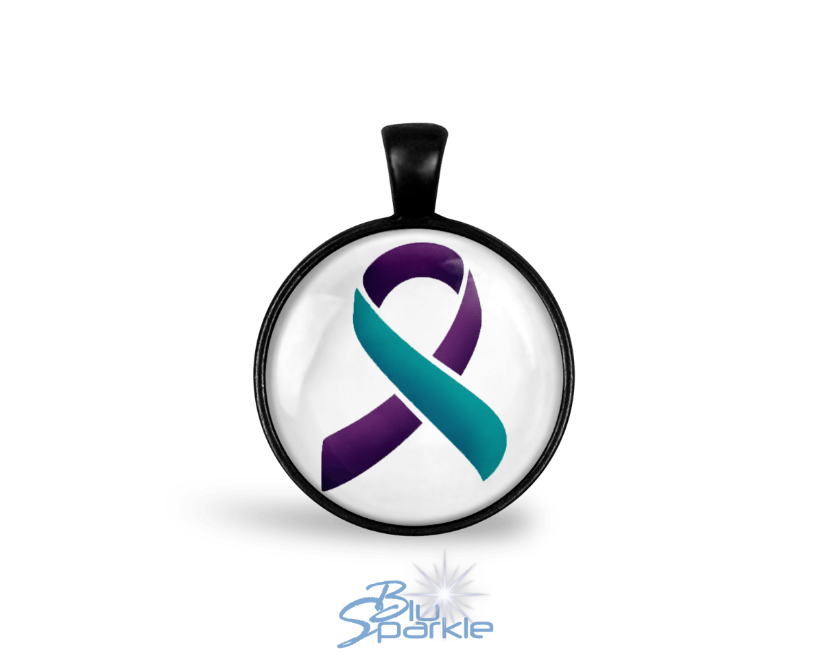 Awareness Ribbon Round Pendants - BluSparkle