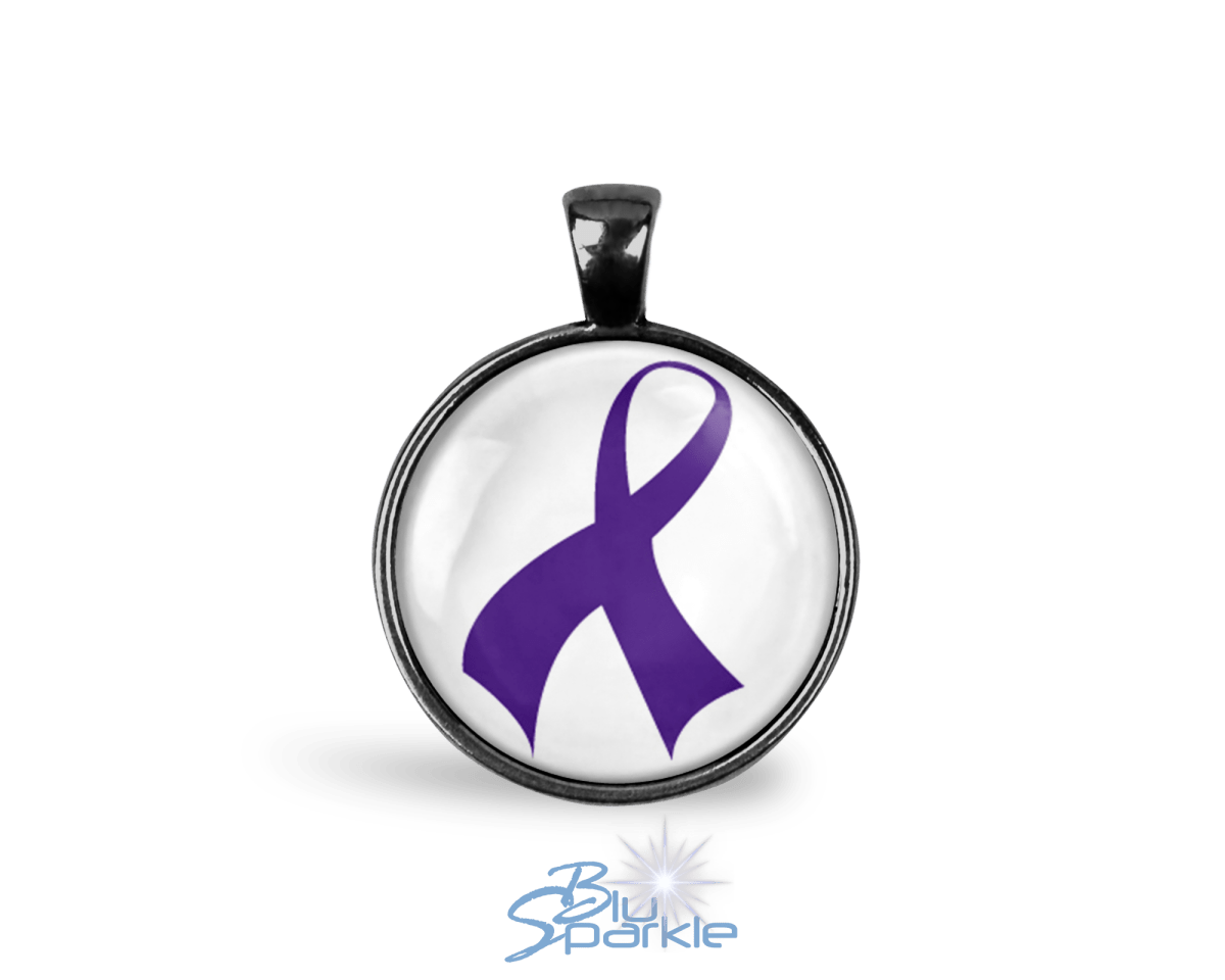 Awareness Ribbon Round Pendants - BluSparkle