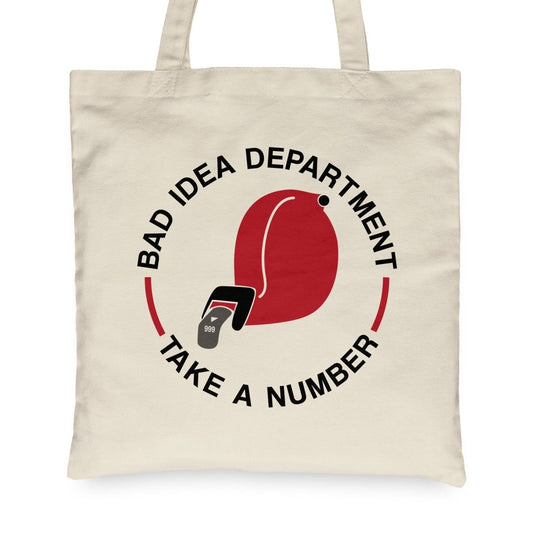 Bad Idea Department Canvas Tote Bag - BluSparkle