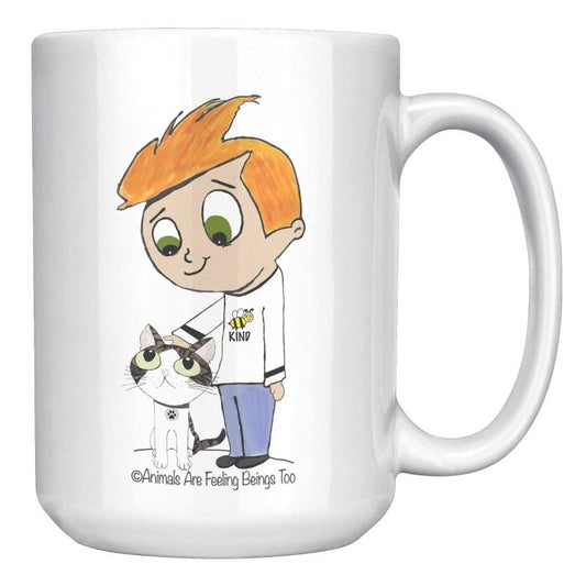 Be Kind Kitty Love 15oz Accent Mug - BluSparkle