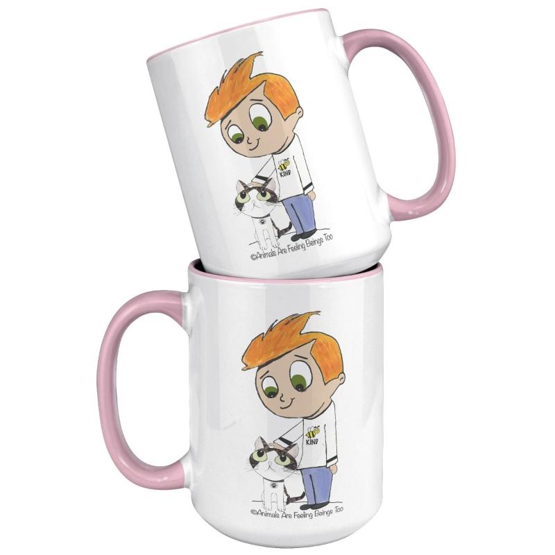 Be Kind Kitty Love 15oz Accent Mug - BluSparkle