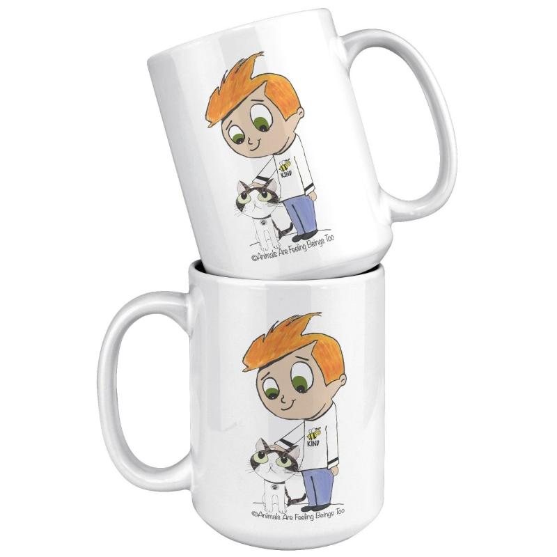 Be Kind Kitty Love 15oz Accent Mug - BluSparkle