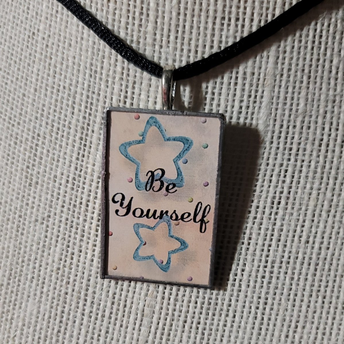 Be Yourself Handmade Stained - Glass Pendant - BluSparkle