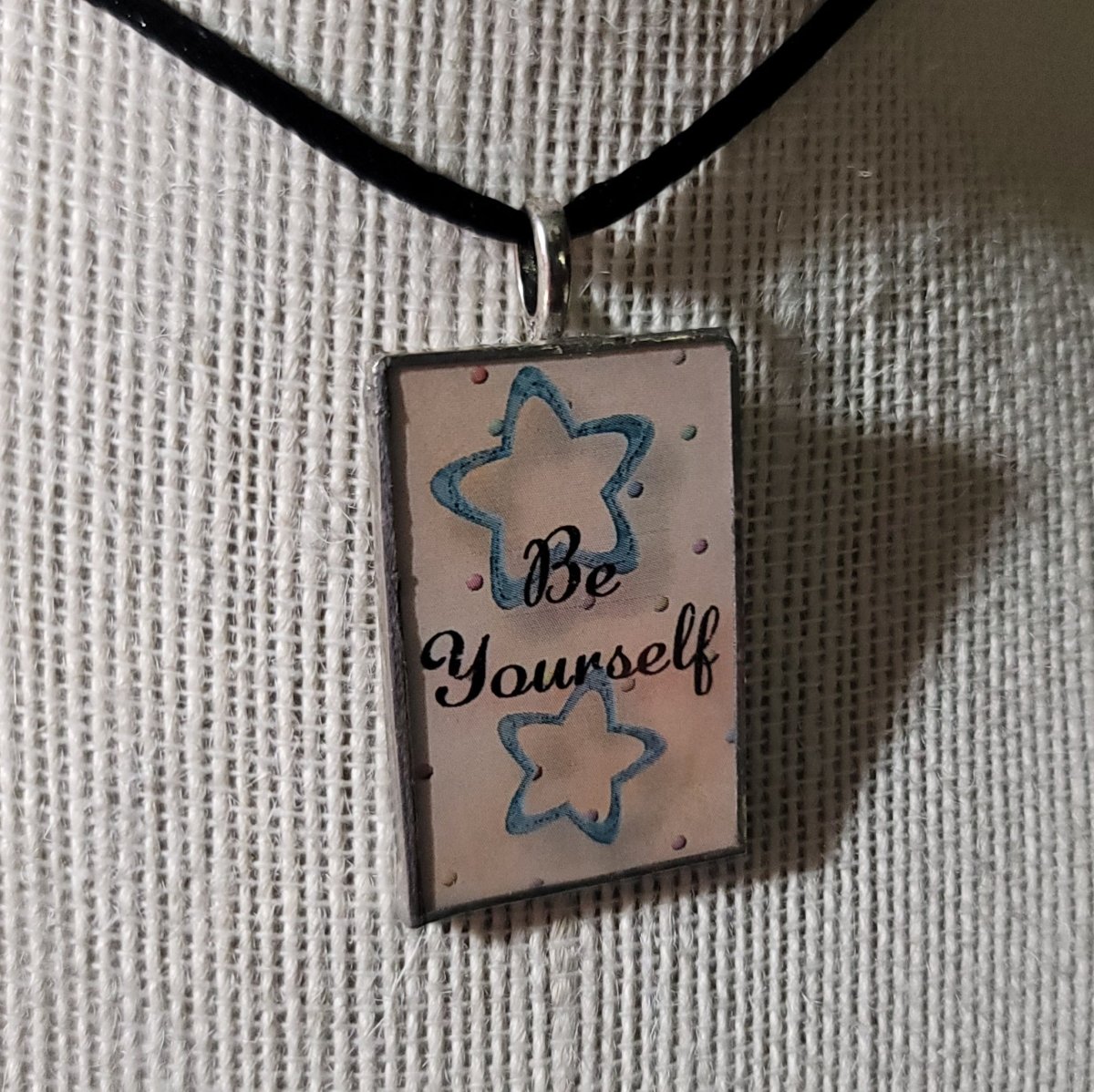 Be Yourself Handmade Stained - Glass Pendant - BluSparkle