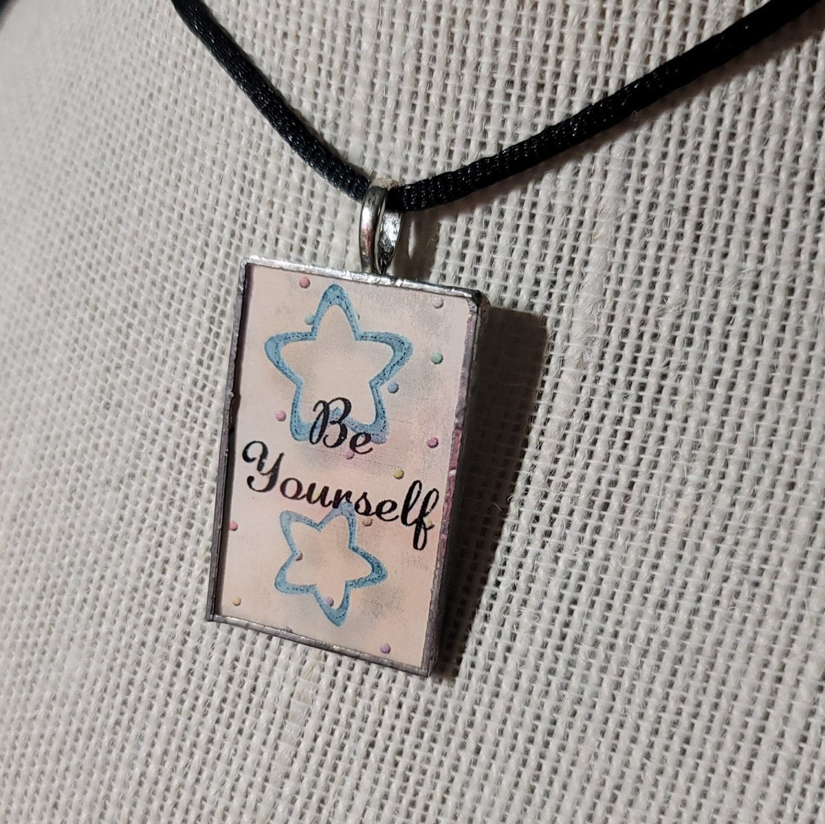 Be Yourself Handmade Stained - Glass Pendant - BluSparkle