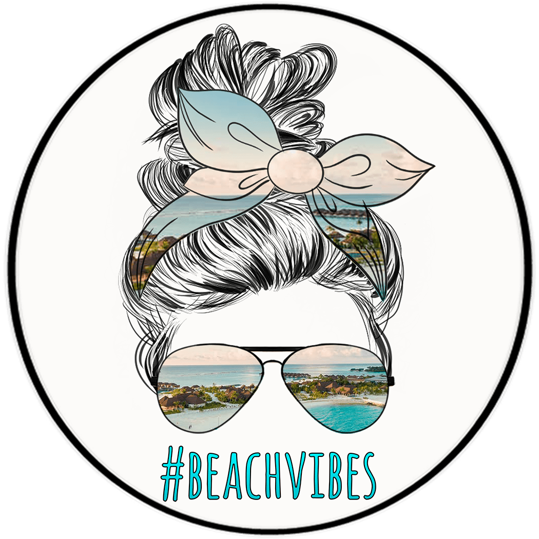 Beach Vibes 3.5" Round Wise Expression Magnet - BluSparkle