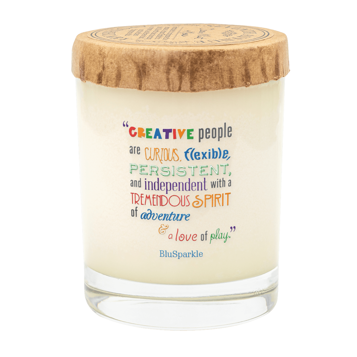 Creative People are Curious Handcrafted Candle - BluSparkle