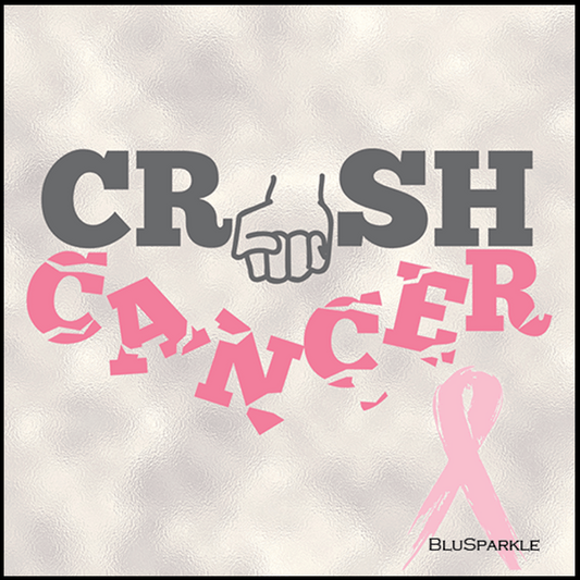 Crush Cancer 3.5" Square Wise Expression Magnet - BluSparkle