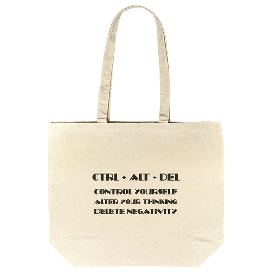 CTRL+ALT+DEL Rounded Canvas Tote Bag - BluSparkle