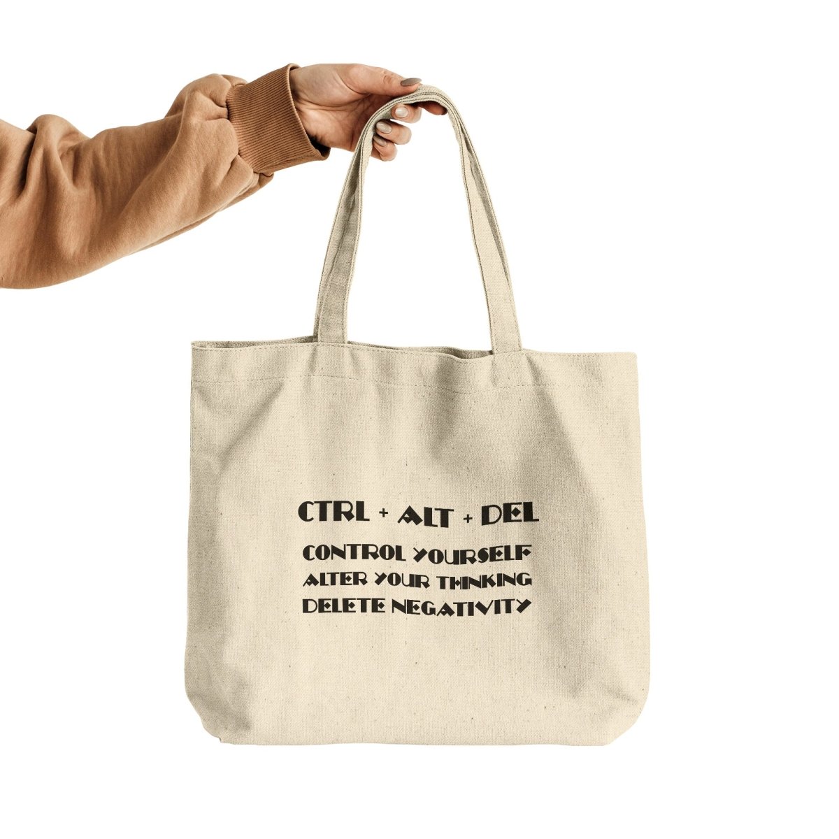 CTRL+ALT+DEL Rounded Canvas Tote Bag - BluSparkle