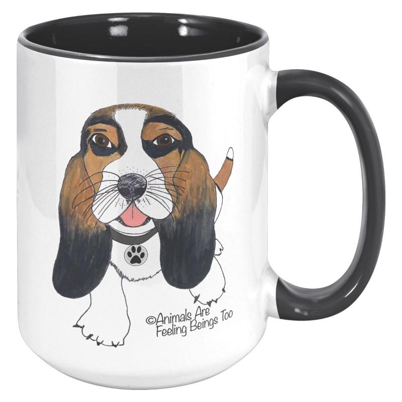 Dog Wagging Tail 15oz Accent Mug - BluSparkle