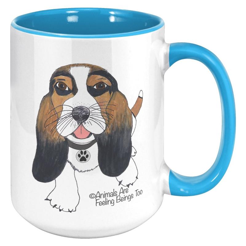 Dog Wagging Tail 15oz Accent Mug - BluSparkle