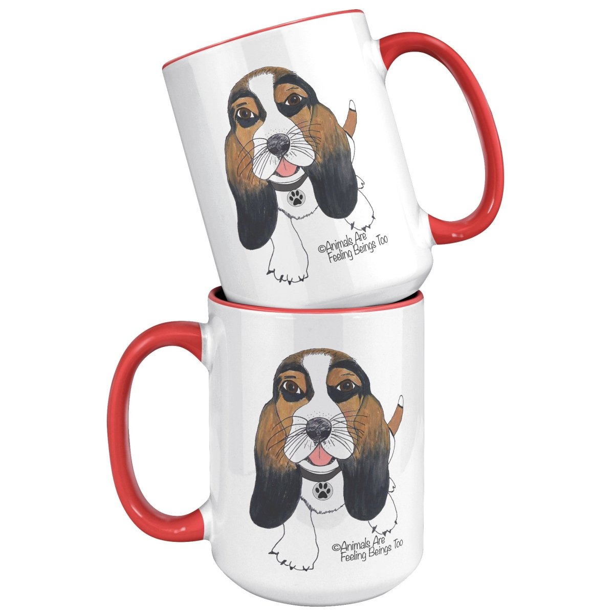 Dog Wagging Tail 15oz Accent Mug - BluSparkle